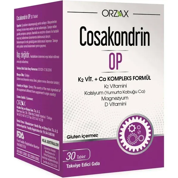 ORZAX COSAKONDRİN MSM 60 TABLET