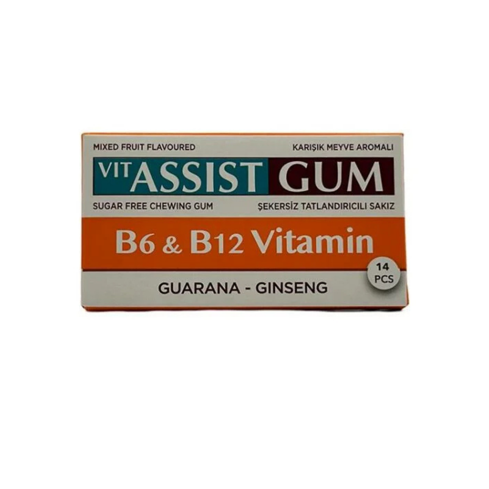VIT ASSIST GUM VİTAMİNLİ GİNSENG AROMALI SAKIZ 12Lİ