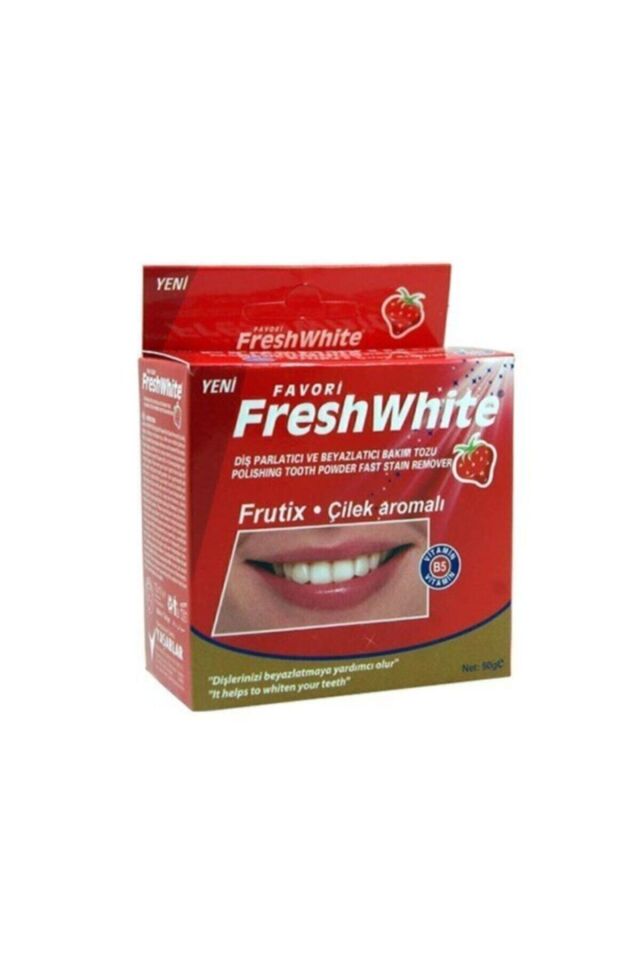 FRESH WHİTE ÇİLEK AROMALI DİŞ TOZU 50 GR