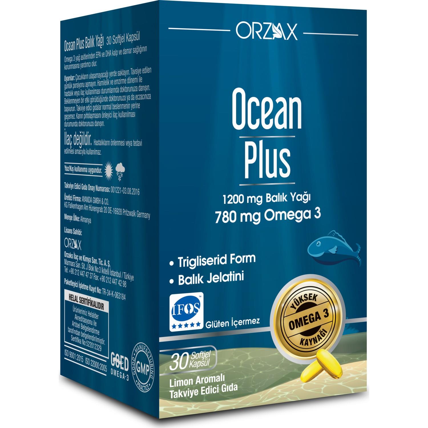 OCEAN PLUS 1200 MG 30 SOFTJEL KAPSÜL