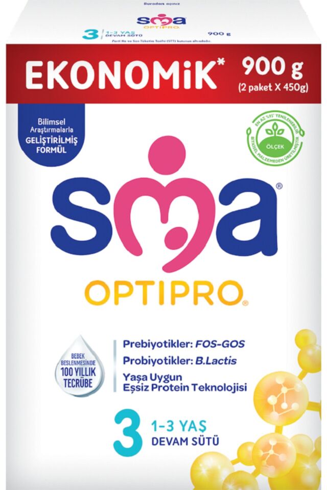 SMA OPTİPRO 3 PROBİYOTİK BEBEK SÜTÜ 900 GR