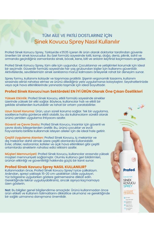 PROFED SİNEK KOVUCU SPREY 75 ML