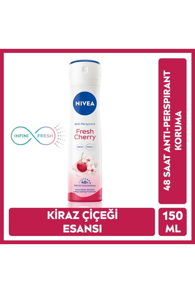 NİVEA DEODORANT FRESH CHERRY 150 ML