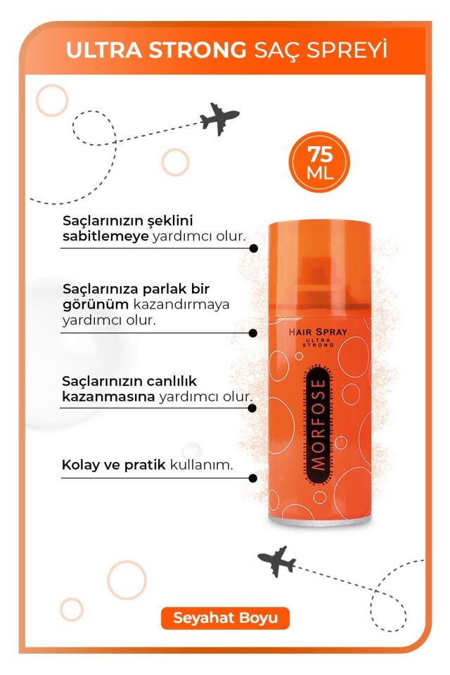 MORFOSE ULTRA STRONG SAÇ SPREYİ 75 ML