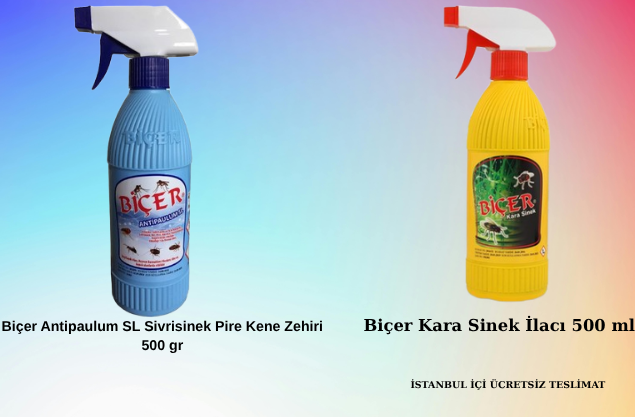 BİÇER ANTİPAULUM SL SİVRİSİNEK PİRE KENE ZEHİRİ 500 GR +BİÇER KARA SİNEK İLACI 500 ML