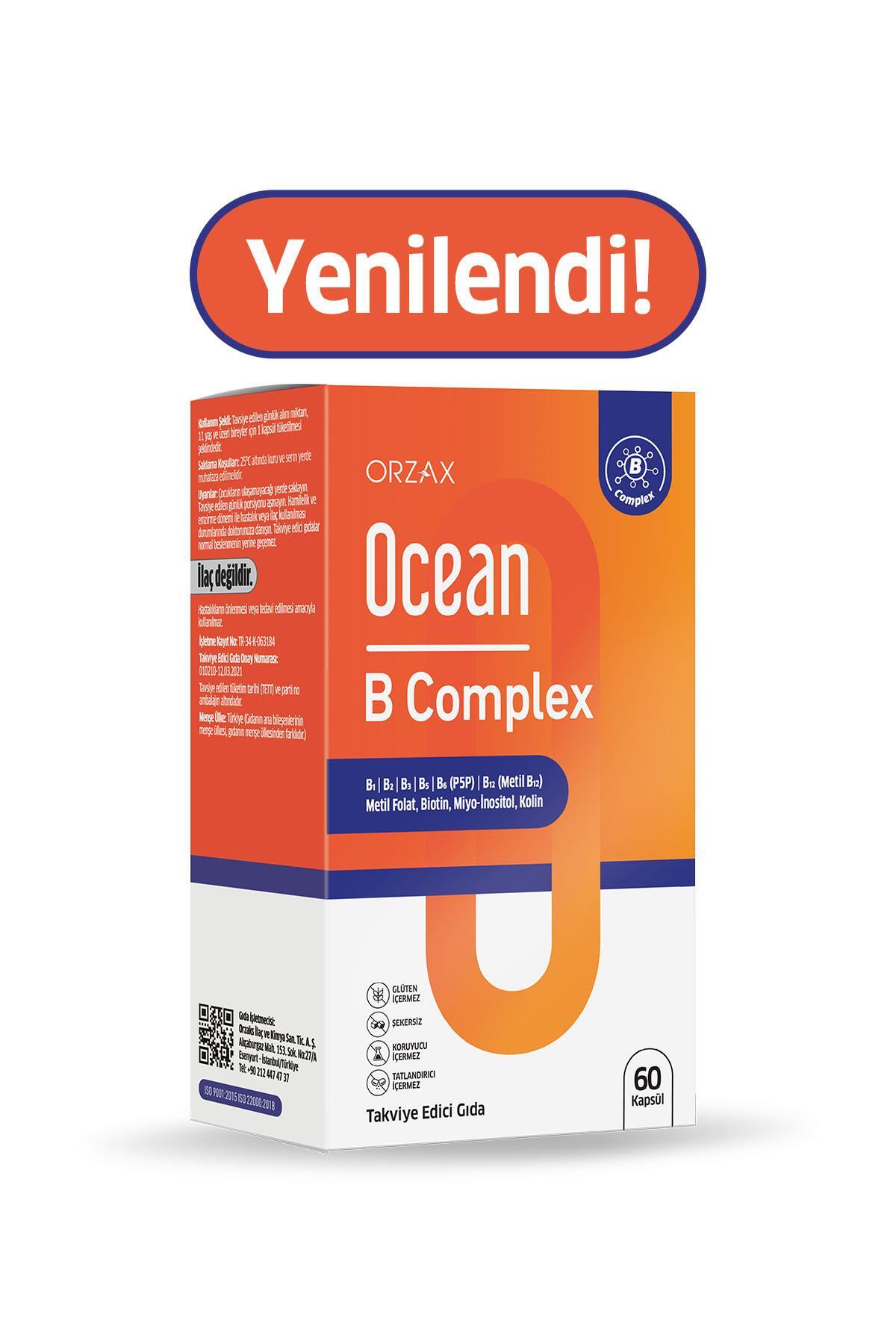 OCEAN B COMPLEX B1 B2 B3 B5 B6 B12 FOLIK ASIT 60 KAPSUL