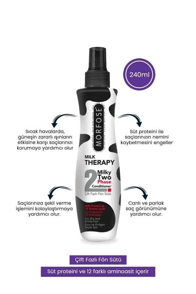 MORFOSE MILK THERAPY ÇİFT FAZLI FÖN SÜTÜ 240 ML