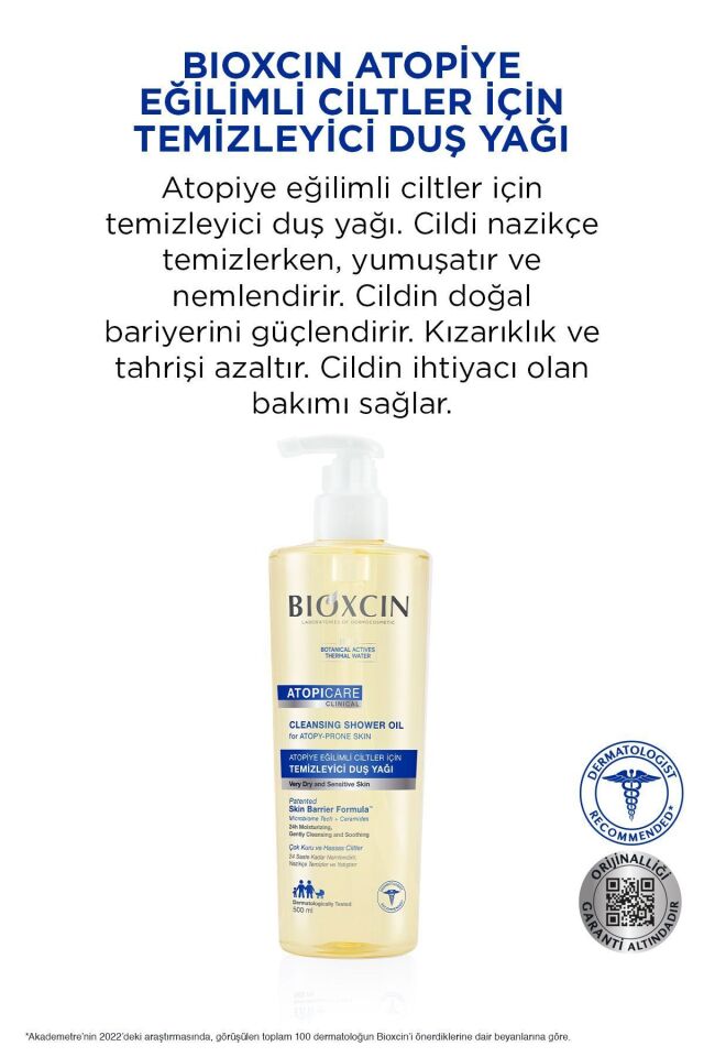 BIOXCIN ATOPICARE TEMİZLEYİCİ DUŞ YAĞI 500