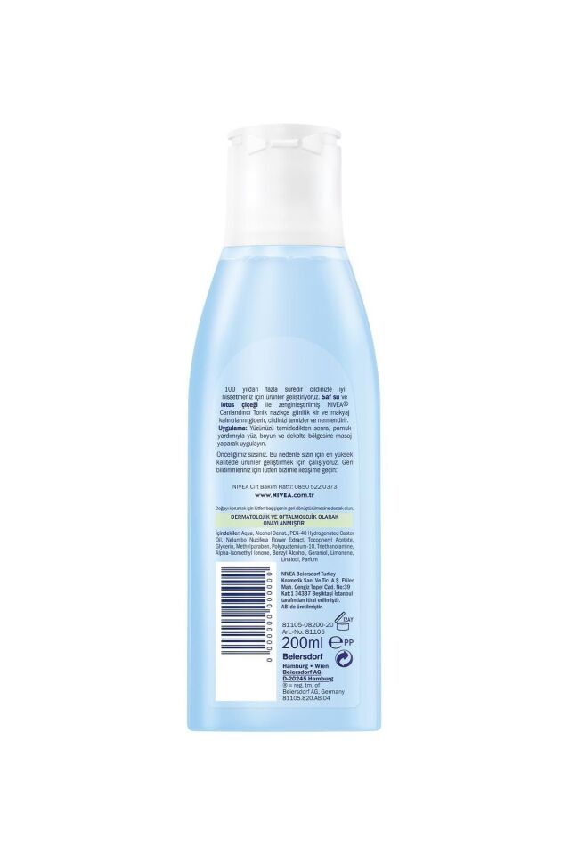 NIVEA CANLANDIRICI TONİK NORMAL CİLTLER 200 ML