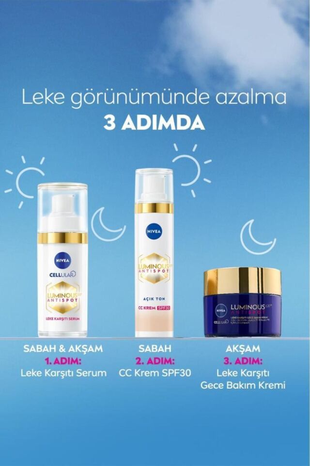 NIVEA LUMINOUS LEKE KARŞITI CC KREM AÇIK TON 40 ML