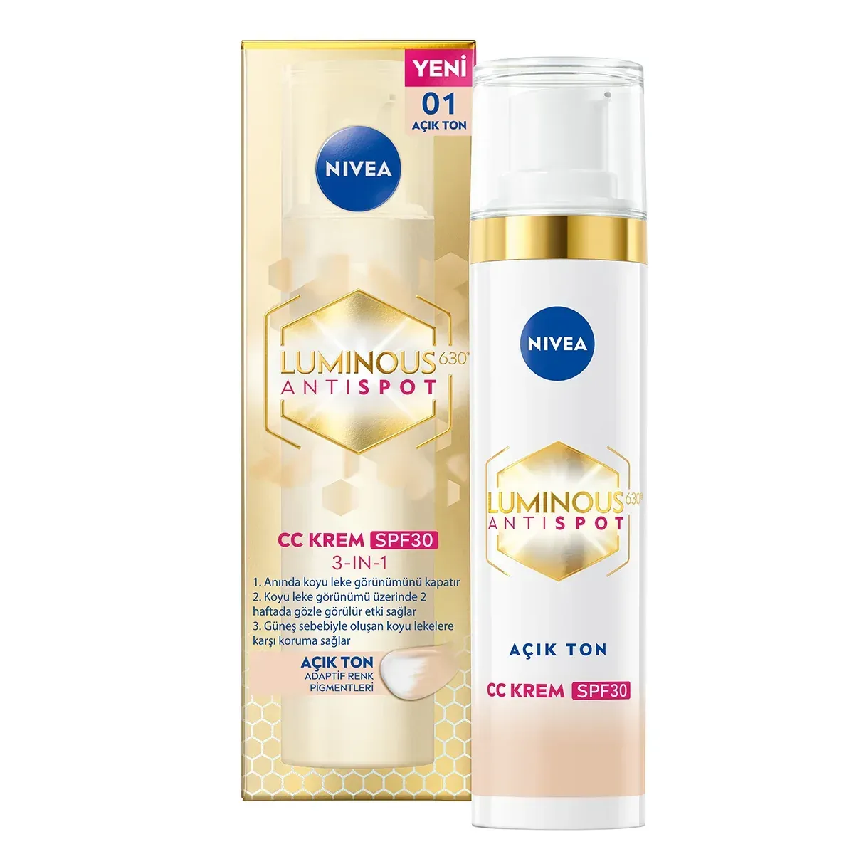 NIVEA LUMINOUS LEKE KARŞITI CC KREM AÇIK TON 40 ML