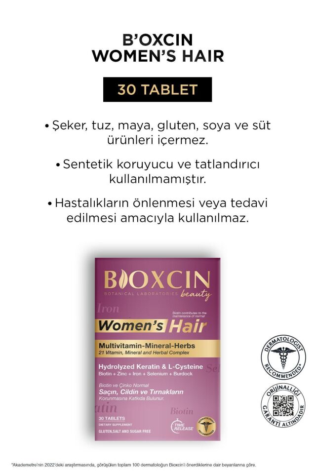 BİOXCİN WOMEN'S HAİR 30 TABLET