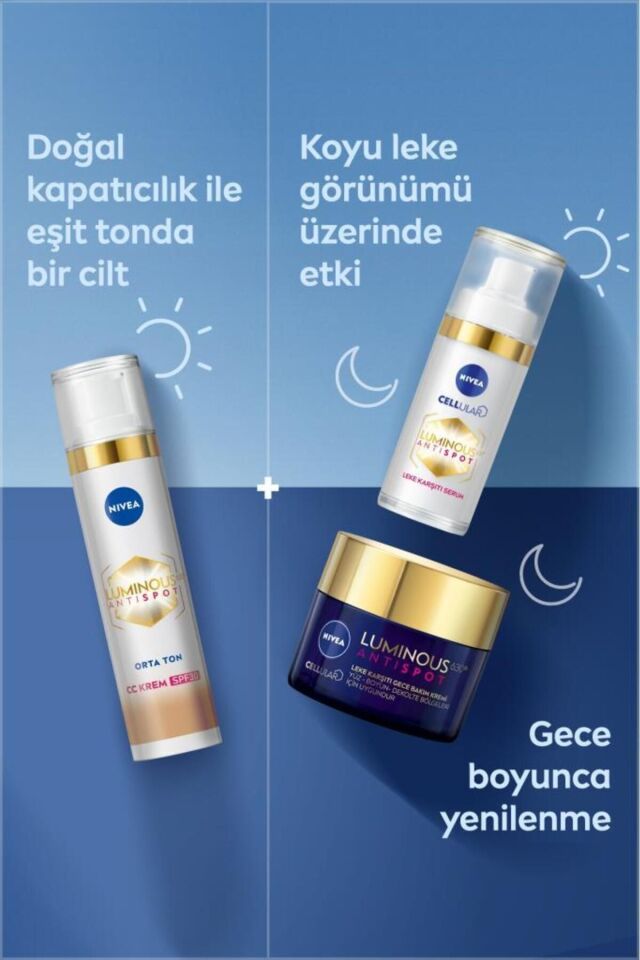 NIVEA LUMINOUS LEKE KARŞITI CC KREM ORTA TON 40 ML