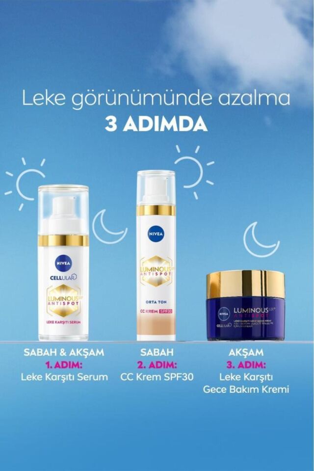 NIVEA LUMINOUS LEKE KARŞITI CC KREM ORTA TON 40 ML