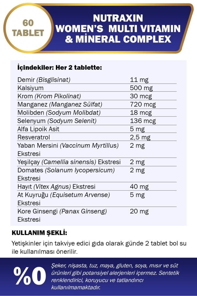 NUTRAXIN WOMEN VITAMIN 60 TABLET