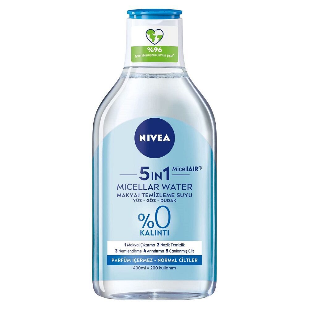 NIVEA MICELLAR MAKYAJ TEMİZLEME SUYU NORMAL CİLTLER 400 ML