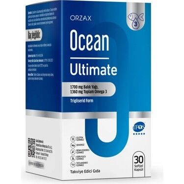 OCEAN ULTIMATE BALIK YAĞI + OMEGA3 30 KAPSÜL