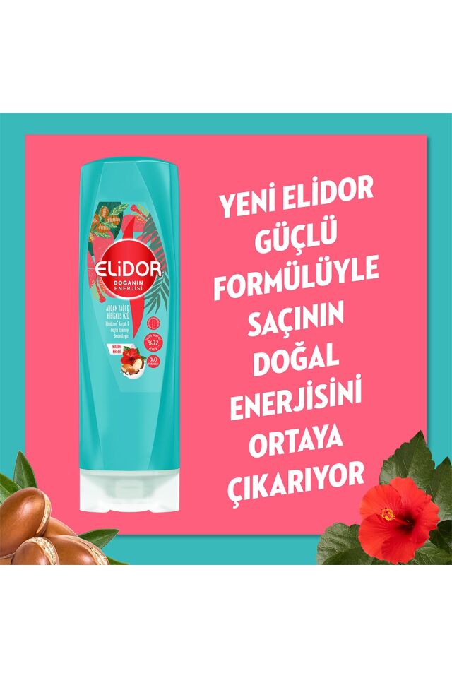 ELİDOR SAÇ BAKIM KREMİ DOĞANIN ENERJİSİ ARGAN YAĞI & HİBİSKUS ÖZÜ 350 ML